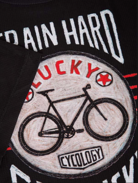 T-SHIRT TECHNIQUE HOMME - TRAIN HARD GET LUCKY