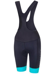 Cycology Women's (Black/Aqua) Bib Shorts - Cycology Clothing Europe