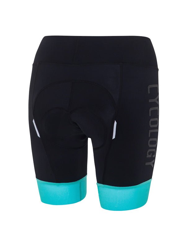 Cycology Women's (Black/Aqua) Cycling Shorts - Cycology Clothing Europe