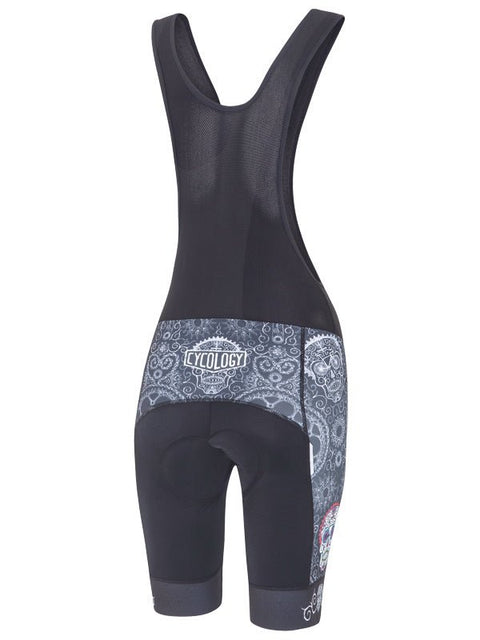 Day of the Living Black Women's Bib Shorts - Cycology Clothing Europe