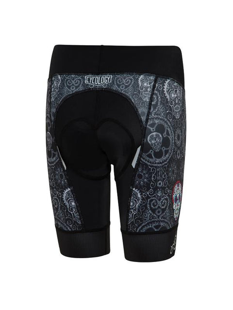 Day of the Living (Black) Women's Cycling Shorts - Cycology Clothing Europe