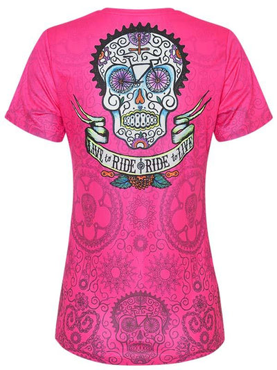 Day of the Living (Pink) Women's Technical T-Shirt - Cycology Clothing Europe