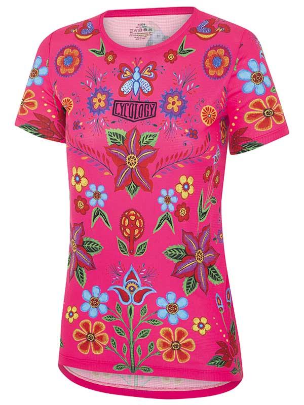 Frida (Pink) Women's Technical T-Shirt - Cycology Clothing Europe