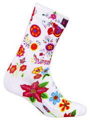 Frida (White) Cycling Socks - Cycology Clothing Europe