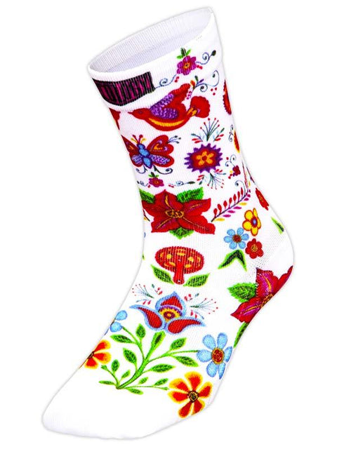 Frida (White) Cycling Socks - Cycology Clothing Europe