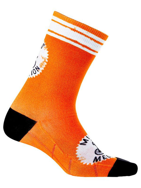 Miles are my Meditation (Orange) Cycling Socks - Cycology Clothing Europe