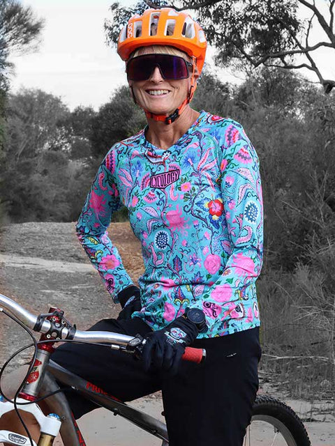 Secret Garden Women's Long Sleeve MTB Jersey - Cycology Clothing Europe