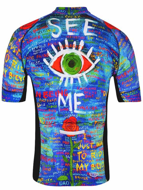 8 Days Mens Long Sleeve Blue Cycling Jersey