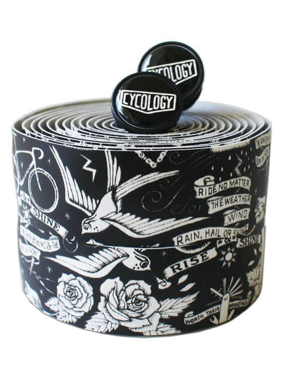 Velo Tattoo (Black) Handlebar Tape - Cycology Clothing Europe