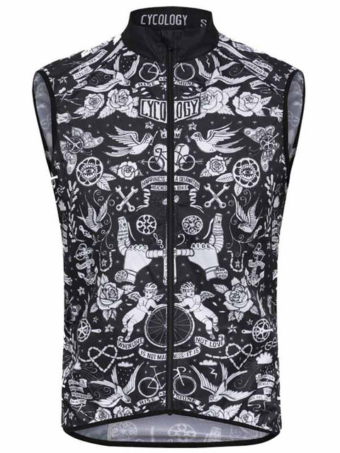 Velo Tattoo Men's Lightweight Gilet - Cycology Clothing Europe