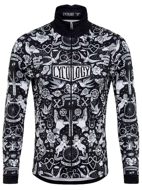 Velo Tattoo Windproof Winter Jacket - Cycology Clothing Europe