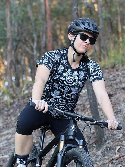 Velo Tattoo Women's Long Sleeve MTB Jersey - Cycology Clothing Europe